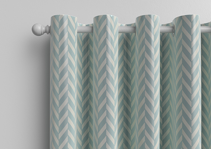 Chevron Stripe, Duckegg - Made to Measure Curtains - Image 12